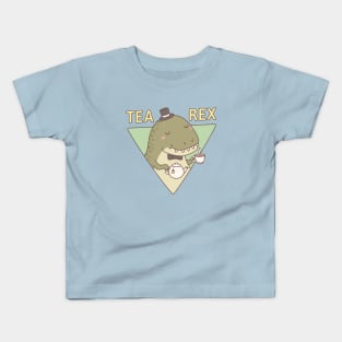 Cute Dinosaur Tea Rex Trex Pun Kids T-Shirt